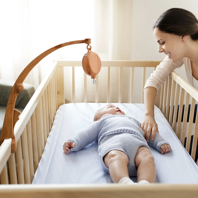 Hãy Làm Cho Bé Giả Giường Ngủ Gỗ Chuông Giá Treo Phông Di Động Lục Lạc Đồ Chơi Móc Treo Kid Nôi Giường Di Động Chuông Đồ Chơi nhựa Chân Đế