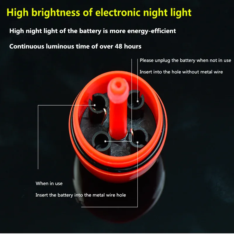 Onda flutuante eletrônica pesca em rocha com luz noturna flutuador eletrônico luz noturna flutuador acessórios de pesca equipamento de pesca