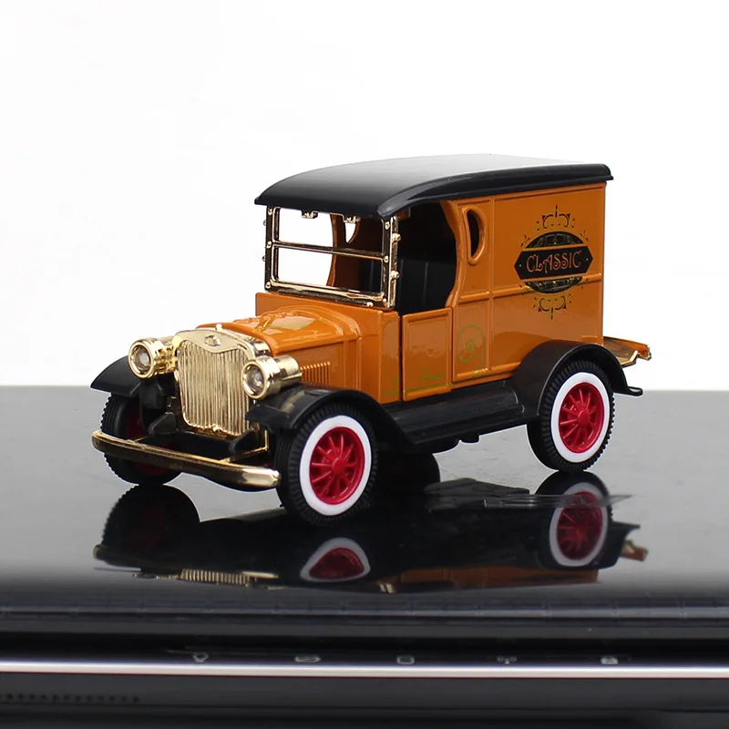レトロスタイルの合金フォードカー,男の子へのギフト,収集玩具,1個