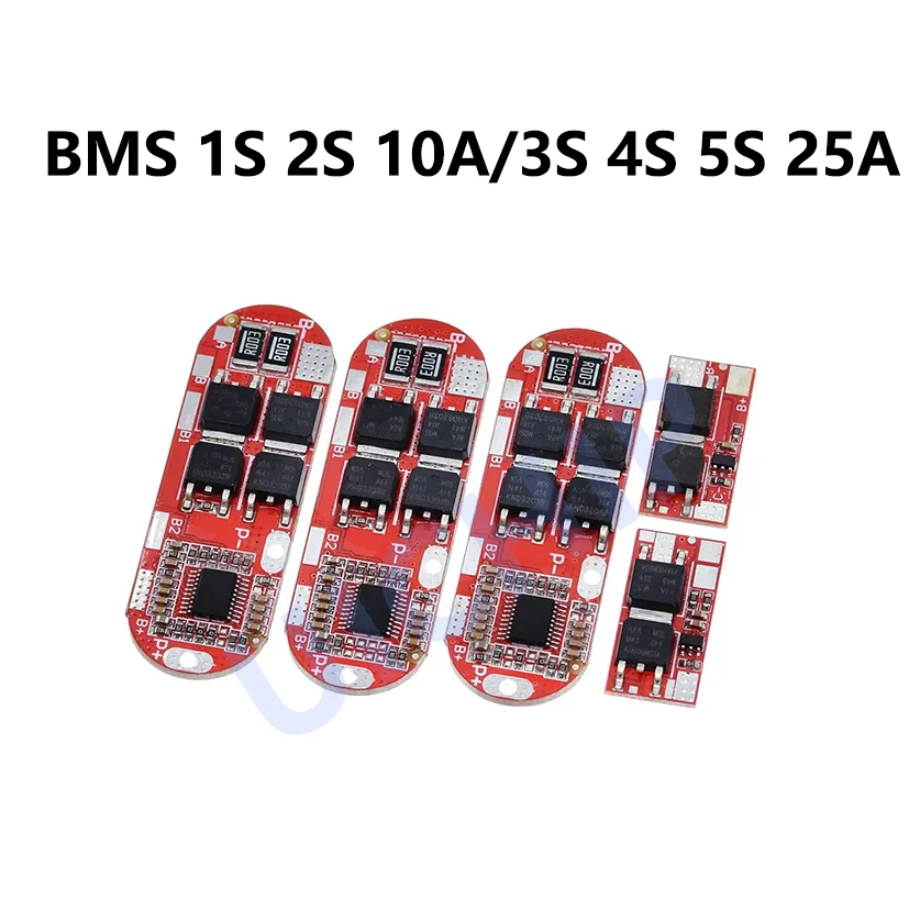 Bms 1s 2s 10a 3s 4S 5S 25a Bms 18650 Li-ion Lipo Lithium Bateria Módulo de placa de circuito de proteção Pcb Pcm 18650 Lipo Bms Carregador