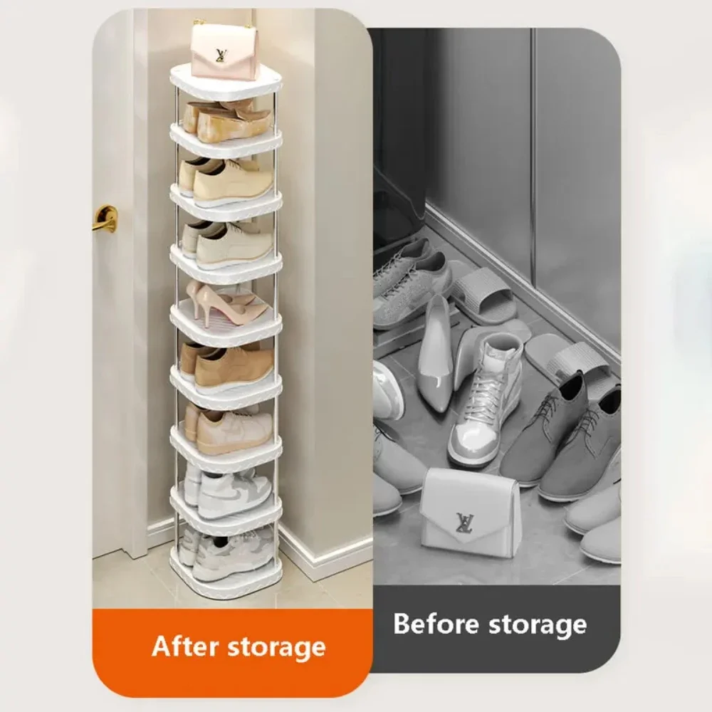 Multi-Layer Shoe Rack Simple Shoes Storage Organizer Stacking Living Room Plastic Shoes Cabinet Bedroom Space-saving Shoe Shelf