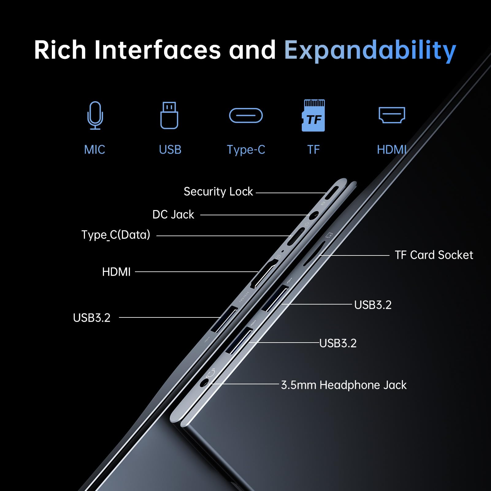 ACEMAGIC LX15 15.6 "Ultra Slim Laptop 16GB RAM GB SSD Intel N97 Notebook Gamer 1920 * Office Study Computer PC Windows 11 Pro