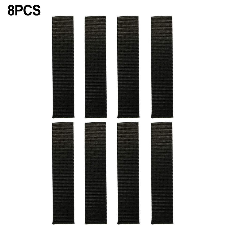 8pcs 10x2.5cm Self-Adhesive Fireplace End Tape Glass Fabric Black Tape Sealing Cord End High Temperature Resistance Stoves Parts