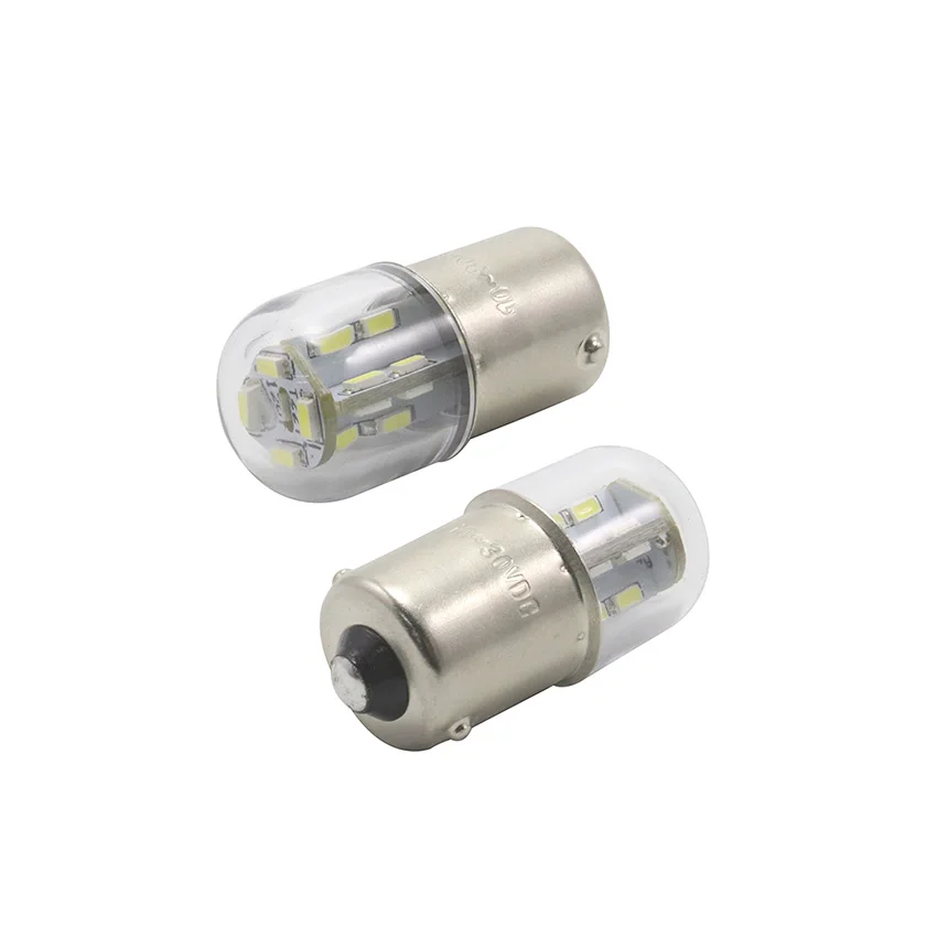 4pcs 6V Led Bulb 1156 BA15S G18 R5w R10W 12v 24V Bulbs Equipment Indicator 2W Chips Signal Lamp