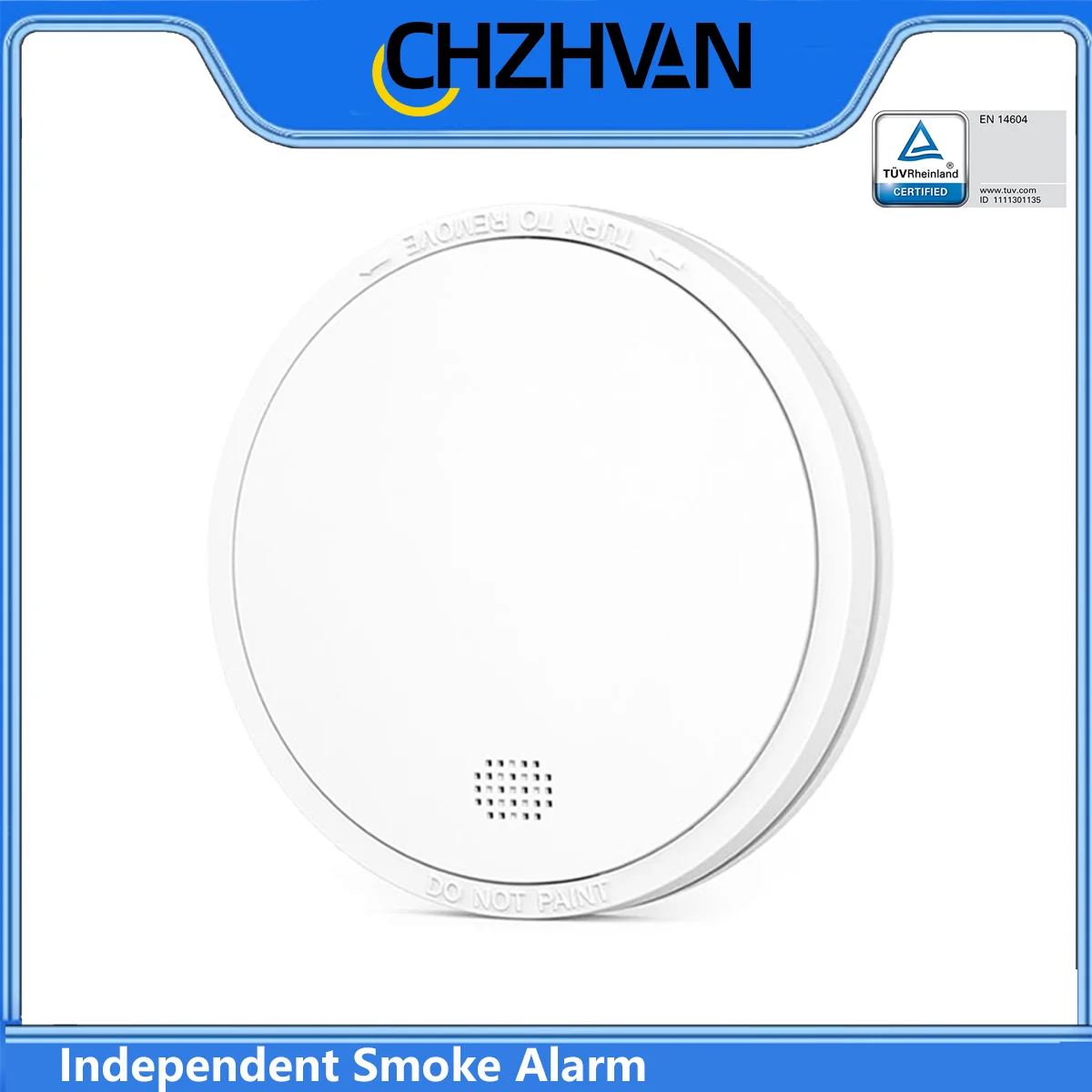 CHZHVAN Detector de humo independiente con batería integrada de 10 años alarma de humo para protección de seguridad del hogar Detector de incendios