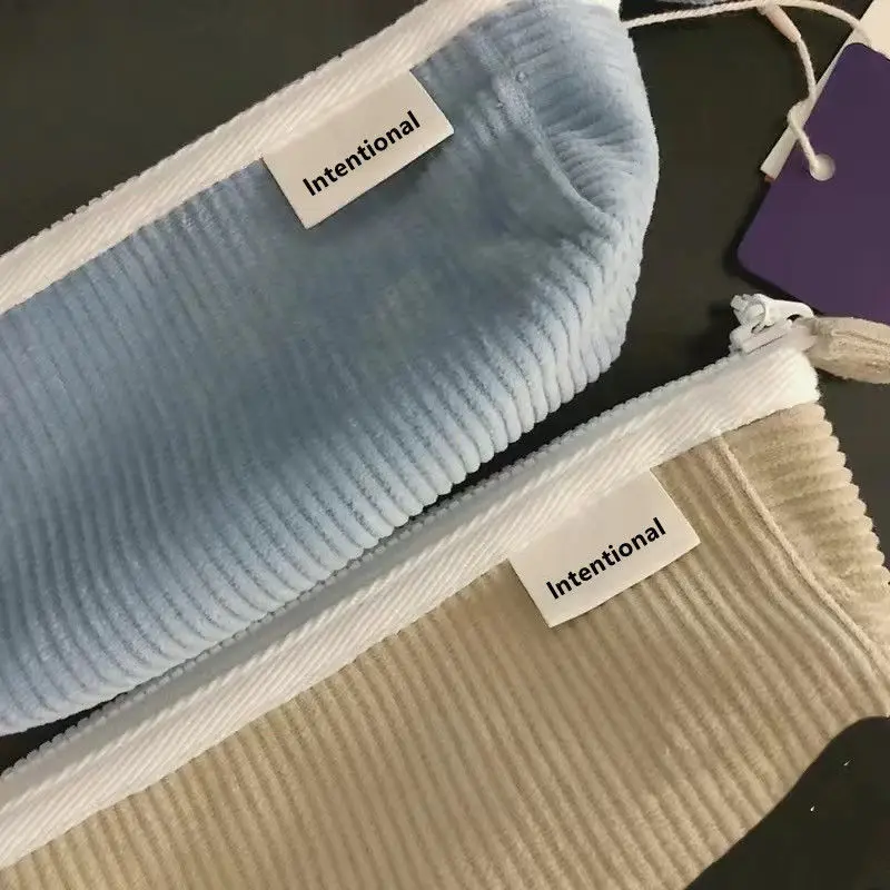 Solid เครื่องเขียนกระเป๋าดินสอ Original Dreamship Series Corduroy สําหรับนักเรียนมัธยมต้นเครื่องเขียนดินสอกรณี