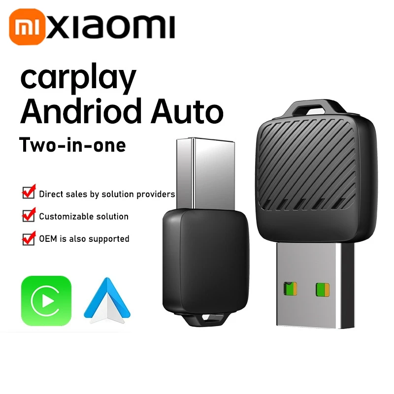 Xiaomi 2 в 1 беспроводной Android Auto адаптер беспроводной CarPlay Dongle автомобильные интеллектуальные системы AI Smart Box для автомобиля проводной CarPlay