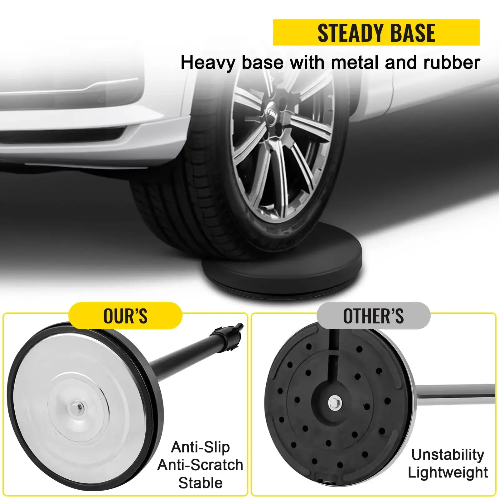 Crowd Control Stanchion, Set of 6 Pieces Stanchion Set, Stanchion Set with 5 ft/1.5 m Black Velvet Rope