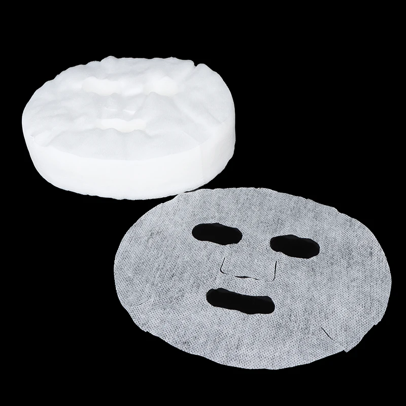 Mascarilla facial desechable de algodón, máscara facial Suave, no tóxica, herramientas de belleza, papel de hoja, 100 piezas