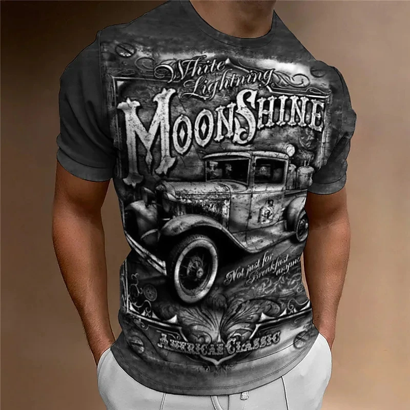 Camiseta da motocicleta dos homens impressão 3d manga curta vintage clássicos camiseta para homens passeio de rua camisas de motociclista topos camiseta de grandes dimensões