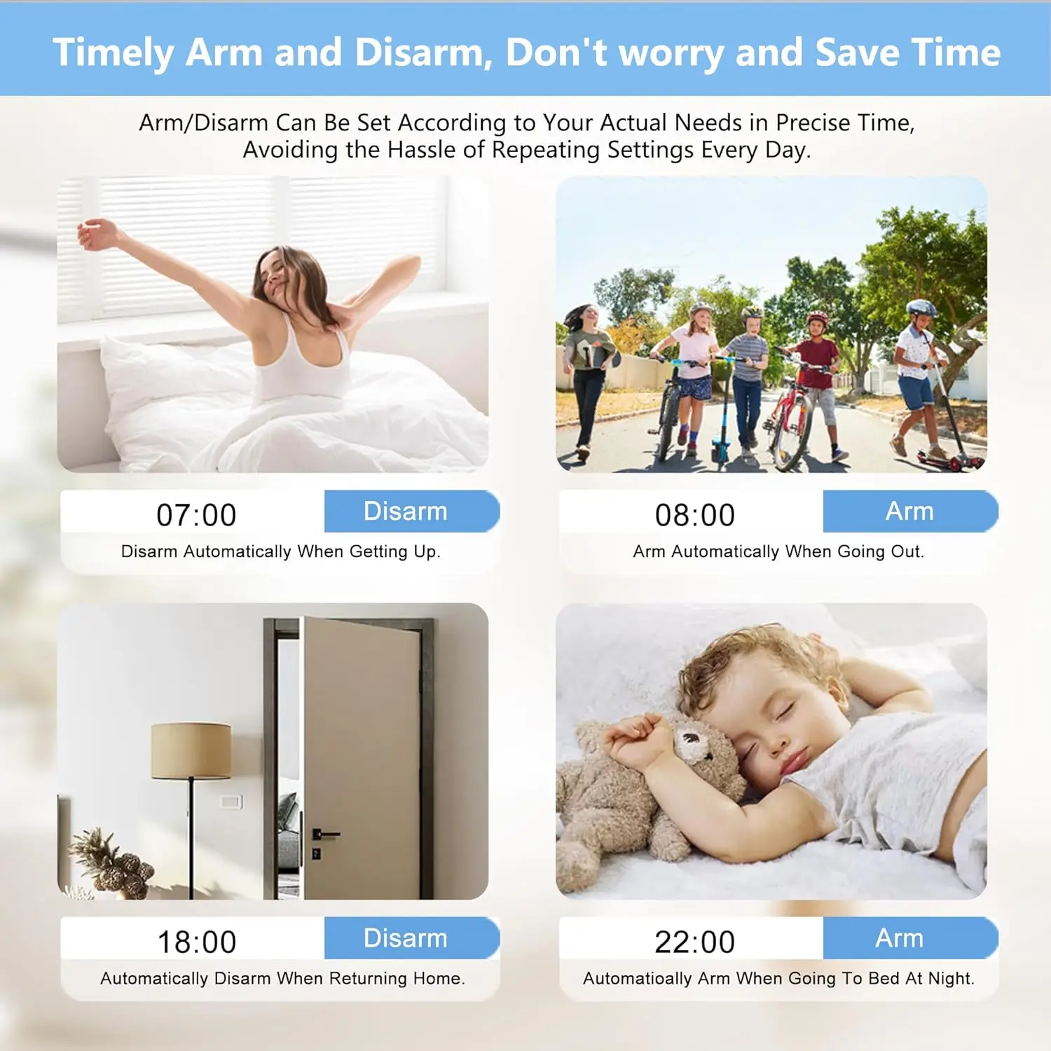 GauTone TUYA WiFi 4G GSM Sistema de alarme para casa Smart Life Security com PIR Sirene solar sem fio Suporte Controle Remoto Tuya