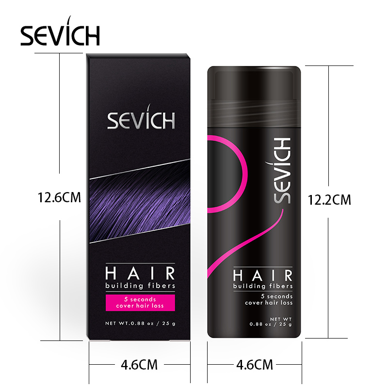 Sevich 25 グラムヘアビルディング繊維パウダー脱毛製品ハゲエクステンション厚みのあるヘアスプレージャーケラチン