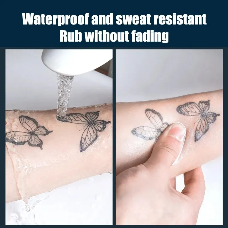 30 ชิ้นกึ่งถาวรการ์ตูนสมุนไพร Tattoo สติกเกอร์สําหรับสตรีกันน้ํา Water Transfer การพิมพ์สติกเกอร์