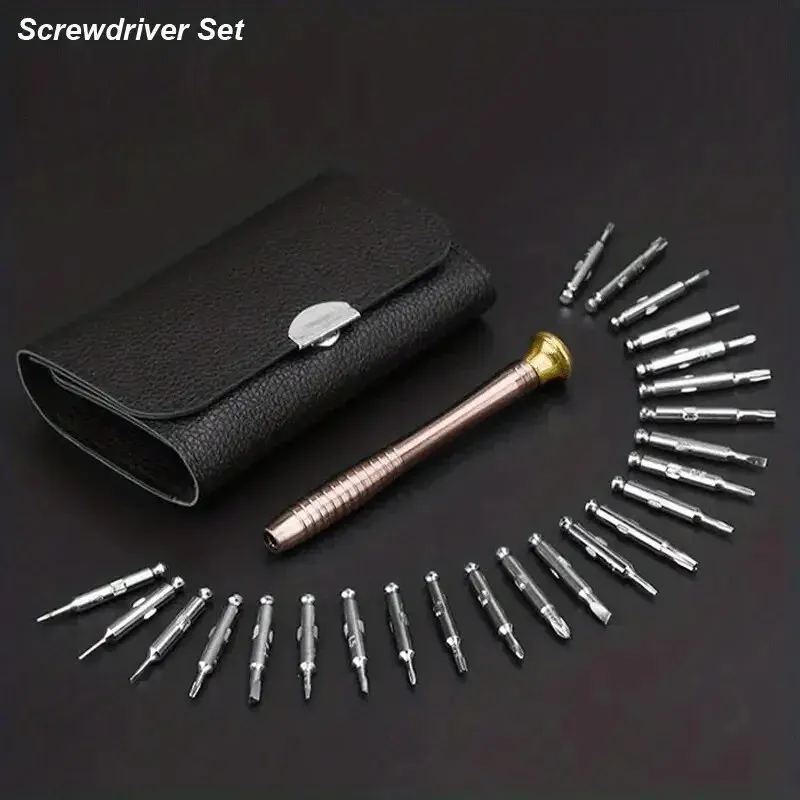 1 Set, Präzisions-Schraubendreher-Set, 25-in-1-Reparaturwerkzeug-Set, kleines Schraubendreher-Set, Stern-/Y-Typ-/Flachblatt-/Dreiecksschraubendreher F