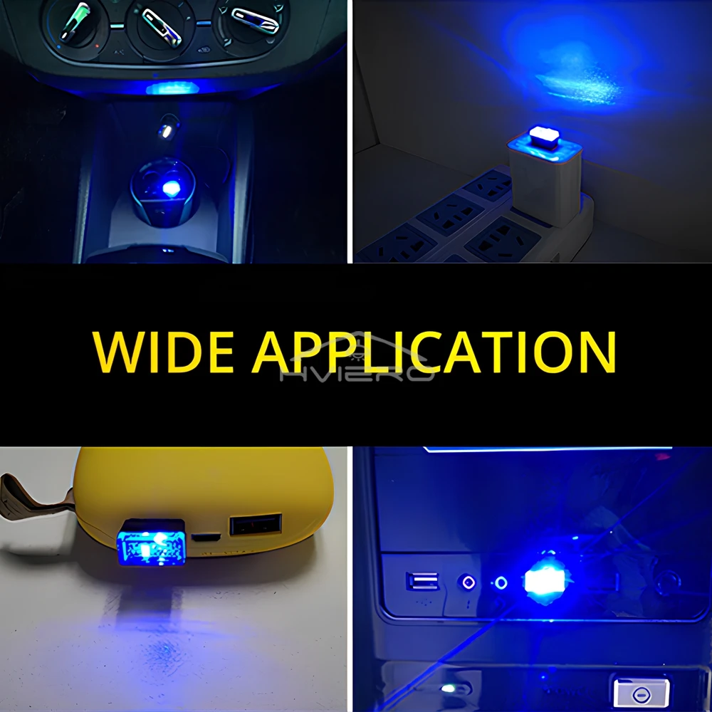 Mini Auto USB Car Rgb LED Atmosphere Light Red Blue White Lampy dekoracyjne Oświetlenie awaryjne Uniwersalne Przenośne Plug Play Night