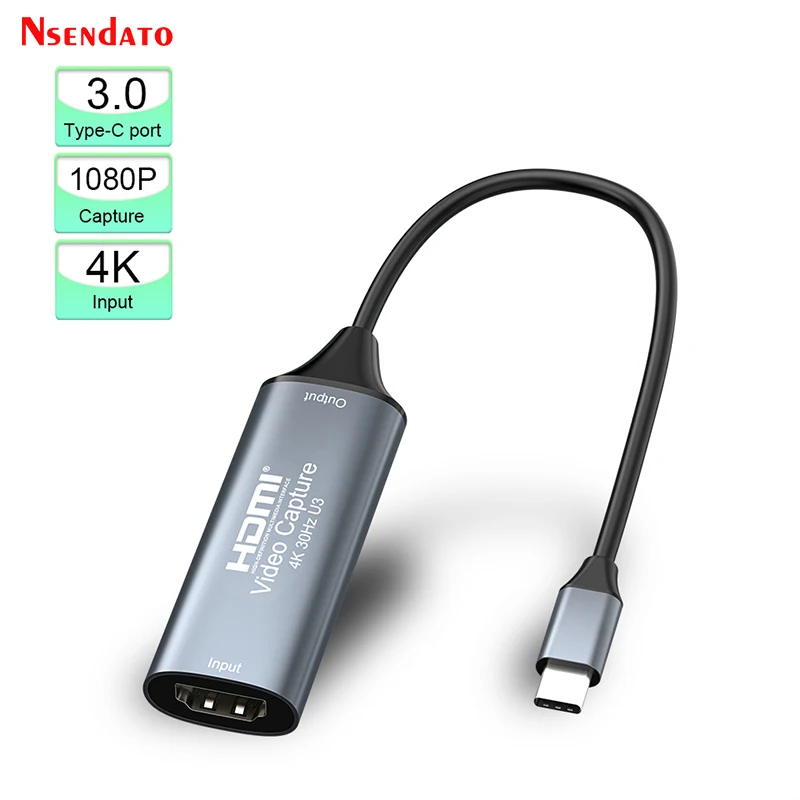 USB C hdmi-Карта видеозахвата 4K 1080p HDMI-Type C 2,0 3,0, записывающее устройство для ПК, Android, камеры, Windows