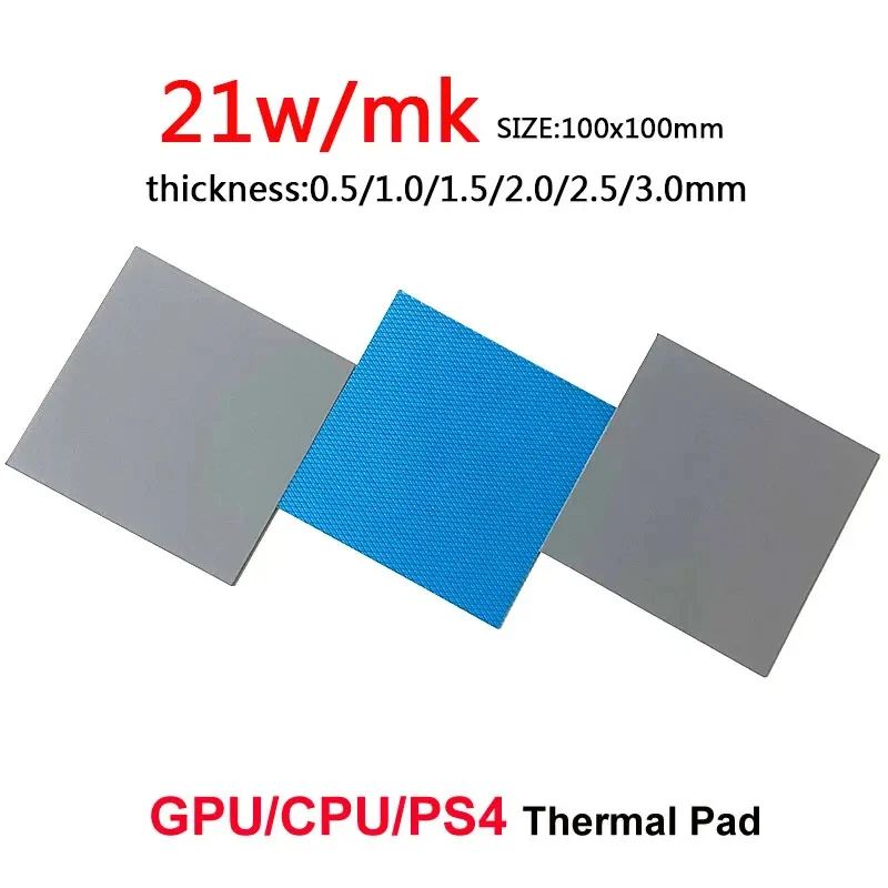 Ldpcsj 24 W/Mk Gpu Cpu Thermische Pad Radiator Koeling Geleidende Siliconen Pad 80X4 0/100X100Mm Hoge Kwaliteit Thermische Pad Warmte-isolatie