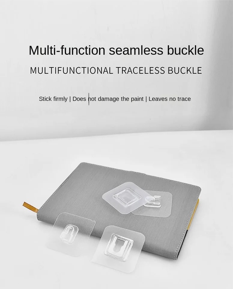 Multi-Purpose Transparent Hooks Double-sided Adhesive Wall Hooks Waterproof Clothes Hats Towel Hooks Kitchen Bath Door Hooks