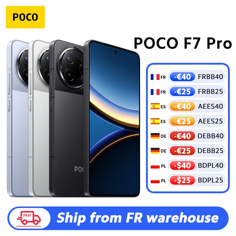 【Marchio+】 Versione globale POCO F7 Pro 5G Snapdragon 8 Gen 3 Fotocamera principale da 50 MP 6,67 "WQHD+ Flusso AMOLED DotDisplay 90 W HyperCharge