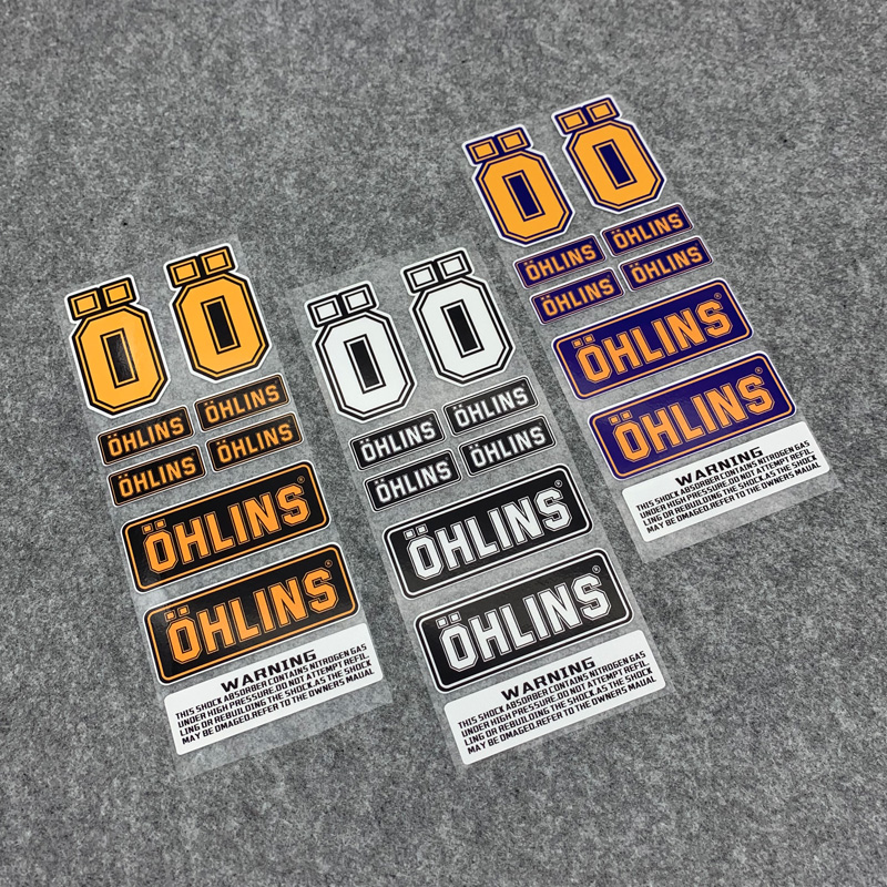 Reflective Motorcycle Stickers, Waterproof Decals for Ohlins, Motorcycle Accessories