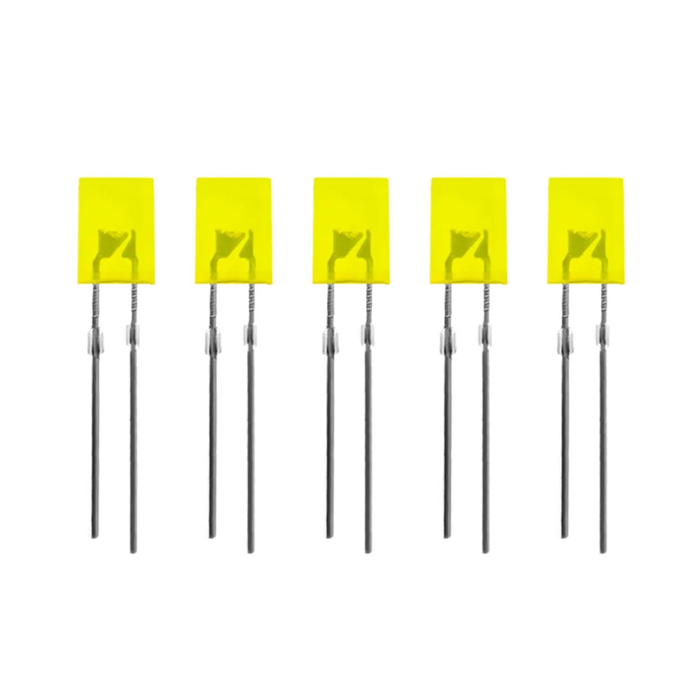 100PCS 광장 2*5*7mm LED 발광 다이오드 2X5X7mm LED 다이오드 DIY 전자에 대 한 빨간색 노란색 녹색 파란색 흰색 다이오드