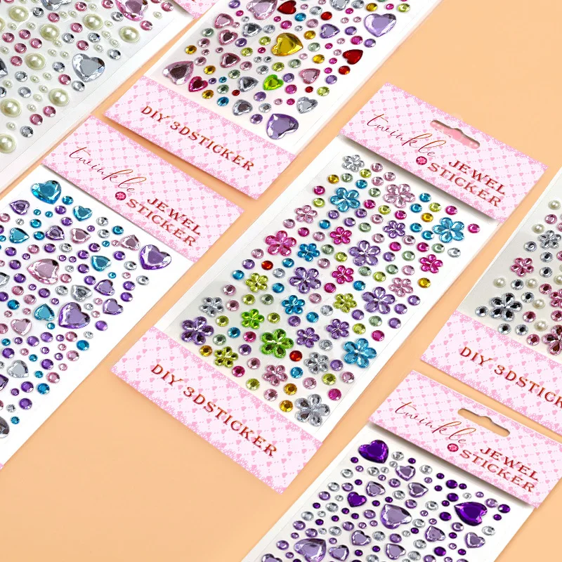 Glitter Face สติกเกอร์เด็ก Rhinestones สําหรับตา Face เพชร Bright สติกเกอร์เทศกาลแต่งหน้าอัญมณีสติกเกอร์ ZS006