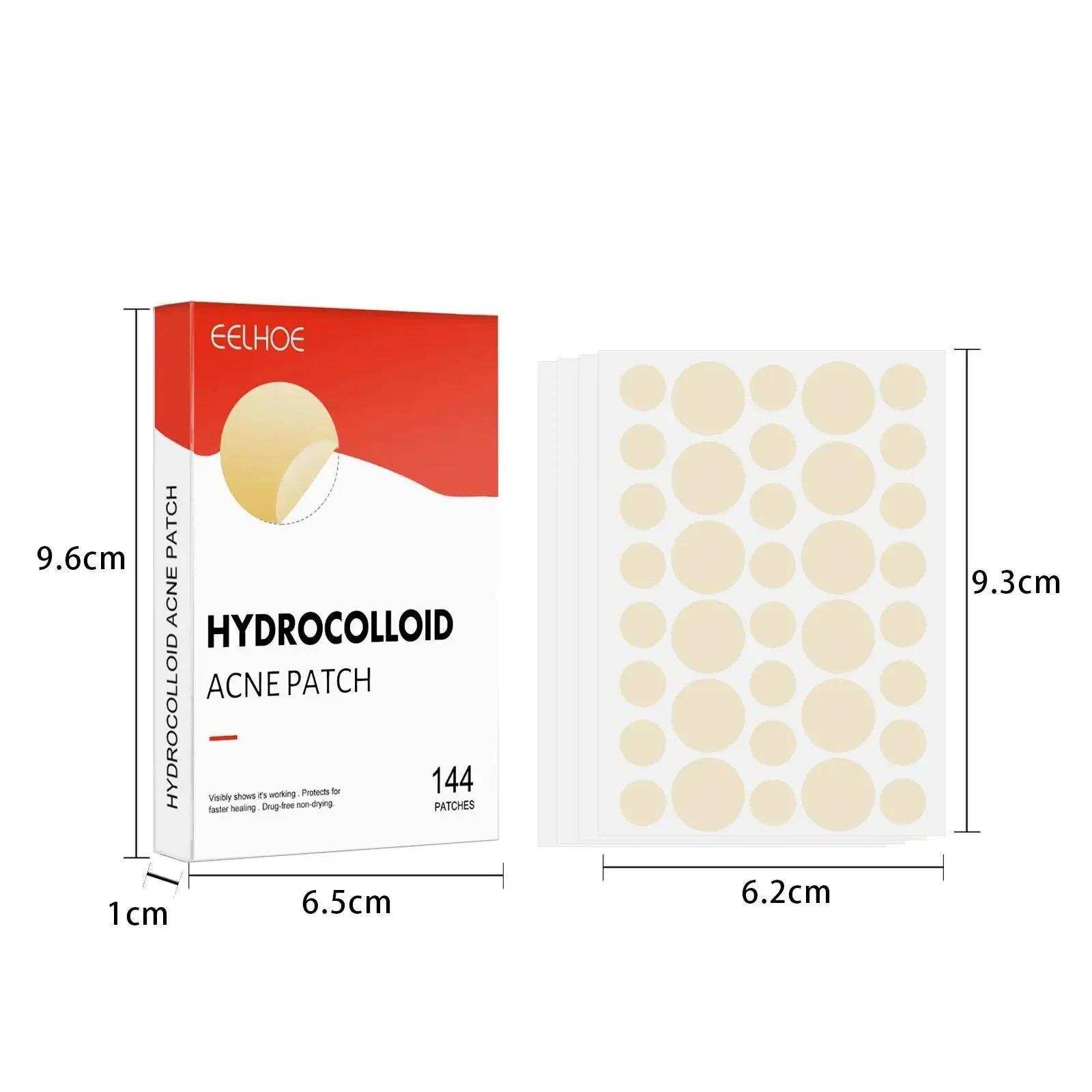 Hydrocolloid Acne Patch Facial Blemishes Pimple Marks Closed Acne Blemishes Cover Acne Pimple Repair Patch Invisible Acne Patch