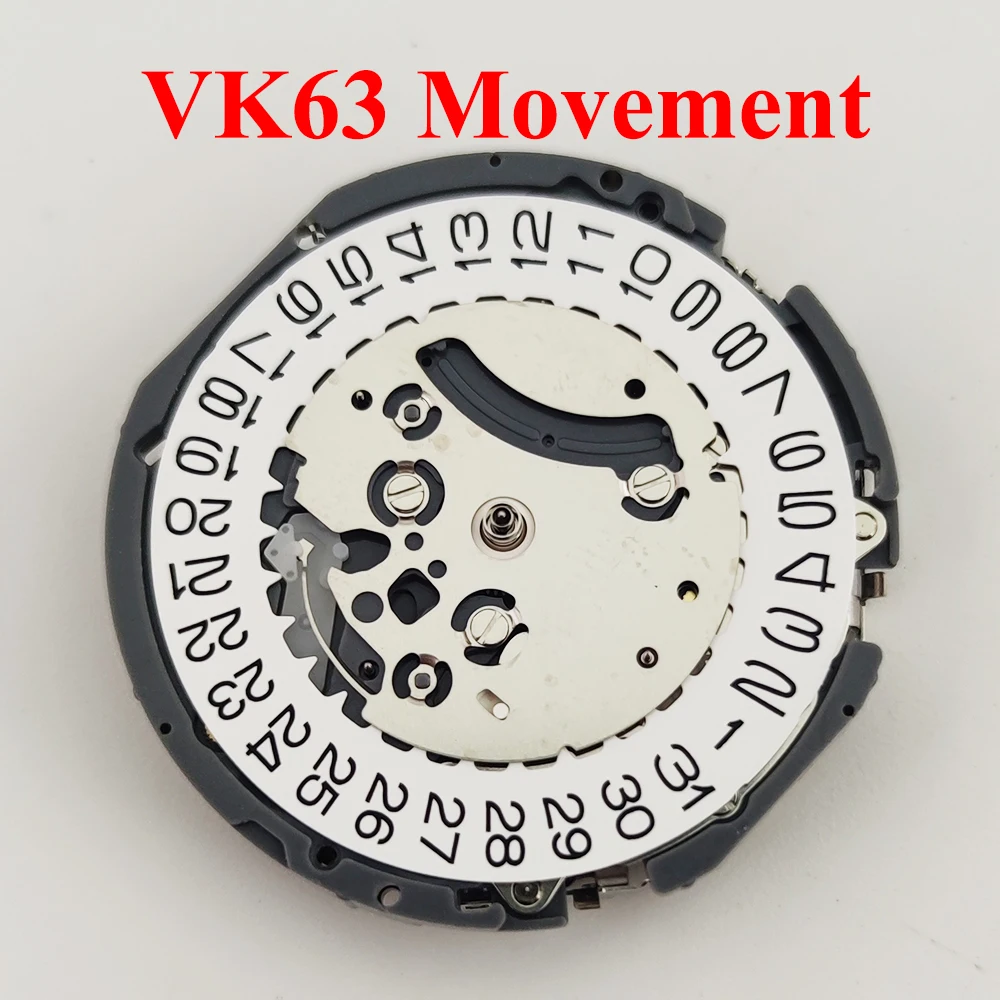 VK63 Quarzuhrwerk Datum 3-Uhr-Chronograph für VK63 Uhrwerk Uhren Reparaturwerkzeug