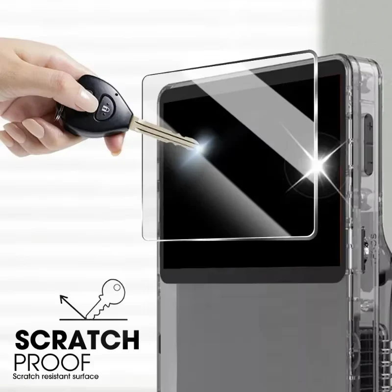 3 IN 1 Carrying Storage Case with Tempered Glass Screen Protectors for R36S Game Console Protectors Kit Anti-Scratch Bag & Films