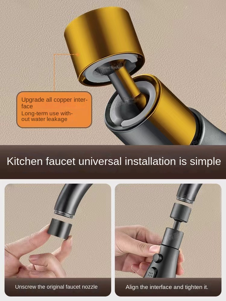 Faucet anti-splash Kitchen faucet anti-splash sprinkler faucet extension faucet universal extension pressurization