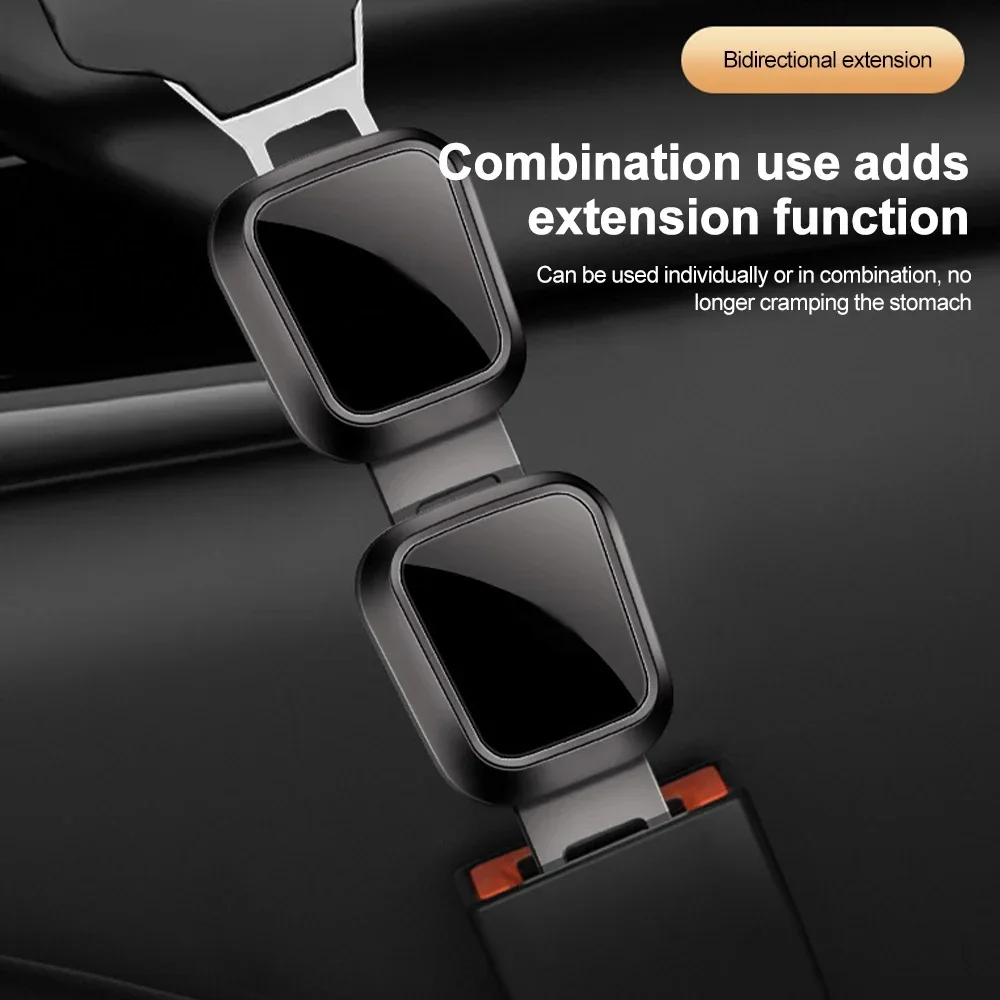 Extensor de Clip para cinturón de seguridad de coche, hebilla de bloqueo para cinturón de seguridad, extensor de enchufe de inserción gruesa, hebilla de seguridad para Tesla Porsche, 1/2 Uds.