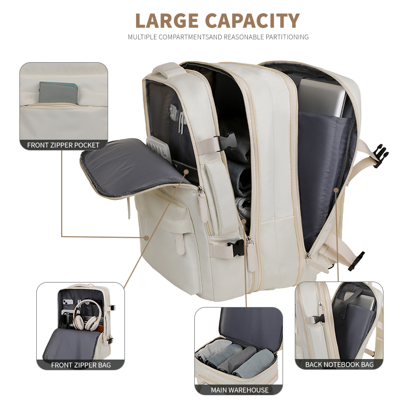 Nuovo zaino specifico per aeroplani, zaino per bagagli a mano da imbarco, zaino per laptop da viaggio in aereo, zaino per studenti, zaino unisex, viaggio d'affari a breve distanza