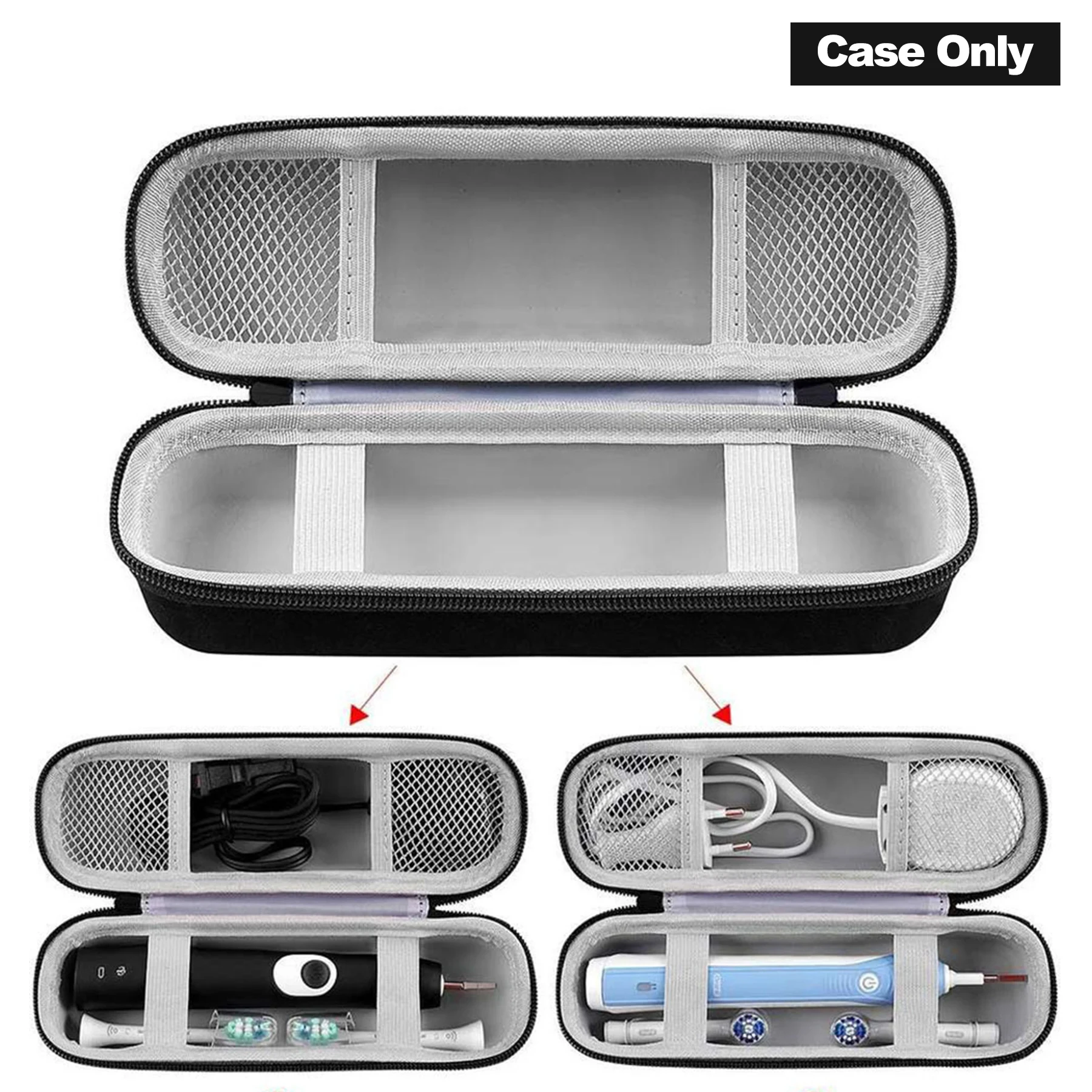 Custodia portatile in EVA per spazzolino elettrico che trasporta custodia rigida Custodia protettiva per organizer Accessori da viaggio