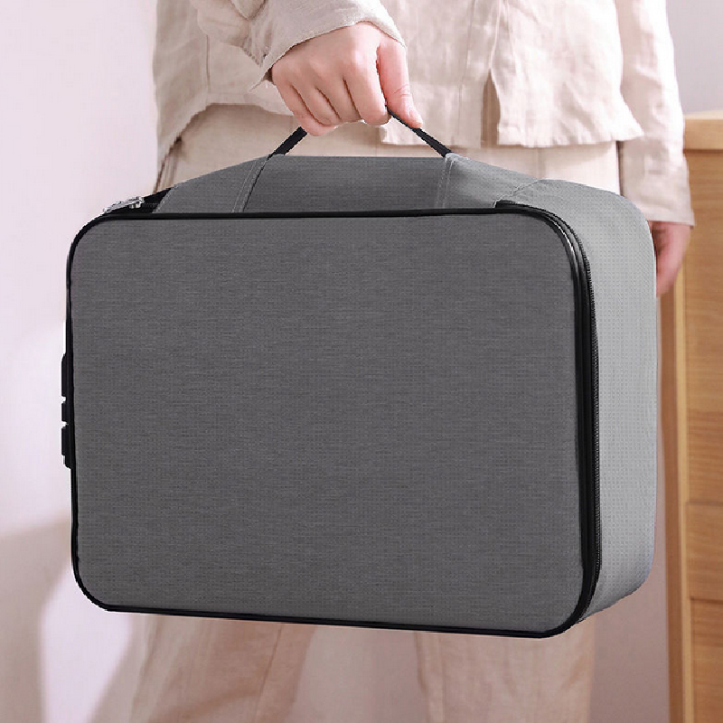 Grande Capacidade Multi-Layer Document Storage Bag, Passport Pasta com Bloqueio, File Organizer, Document Case, Tickets, Home, Viagem