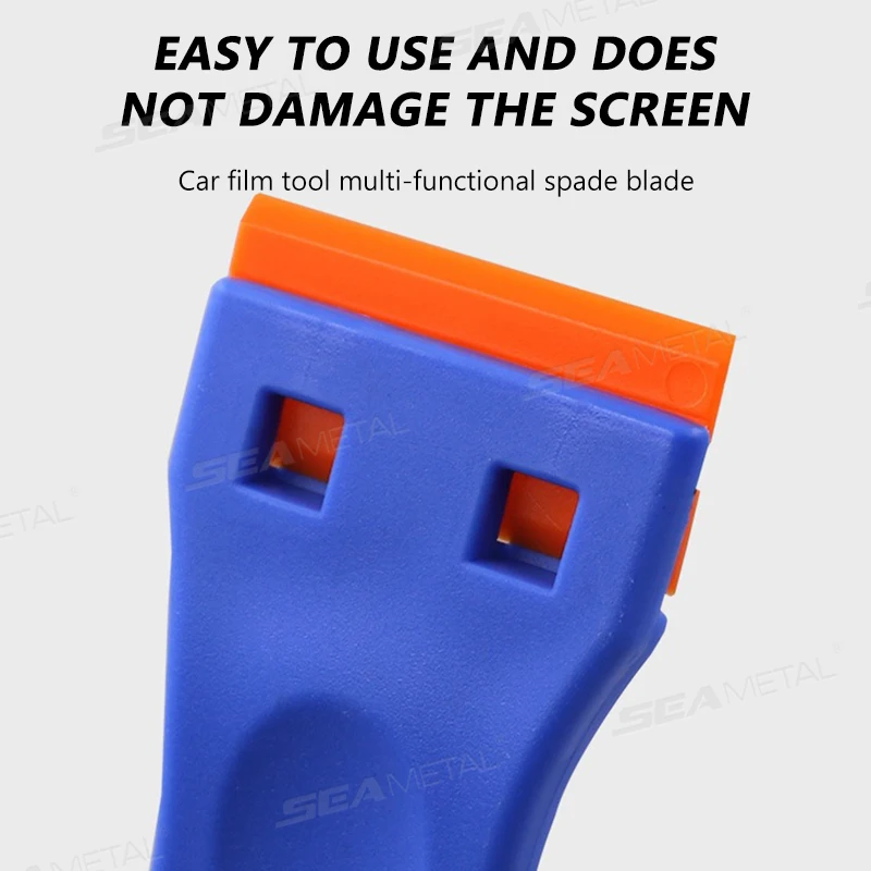 SEAMETAL Dispositivo per la rimozione degli adesivi per auto, multiuso, in plastica, per piccole vernici, strumento per la rimozione della colla automobilistica, set di raschietti per la pulizia del vetro domestico