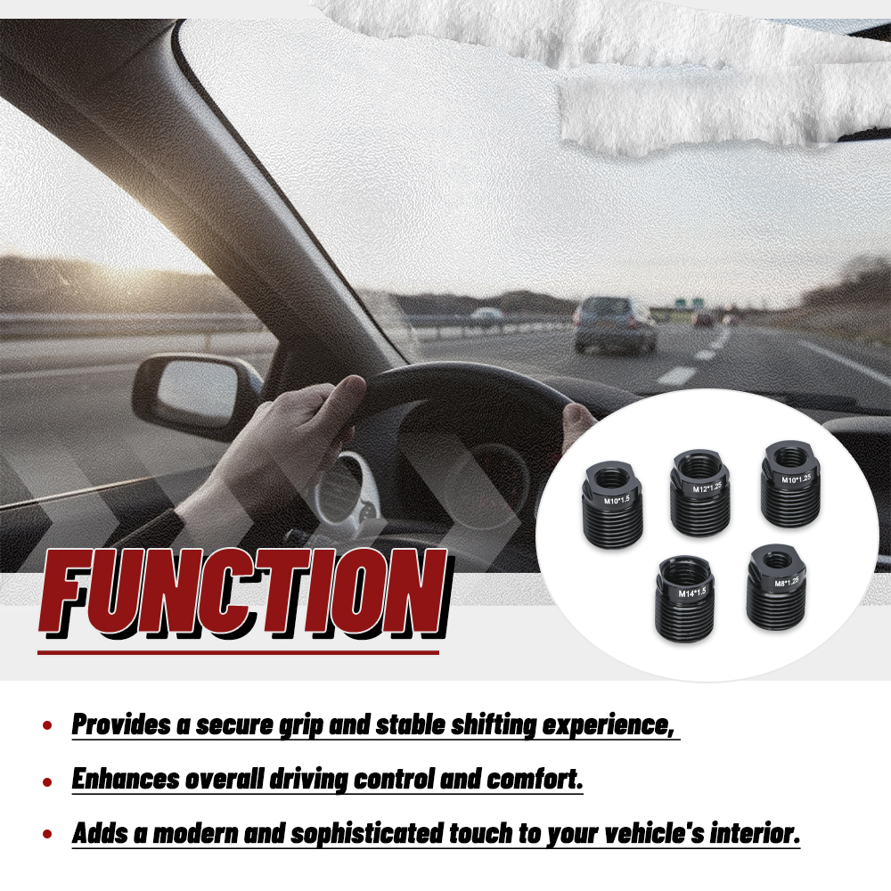 Aluminium Pookknop Adapter Met binnendraad M8x1.25/M10x1.25/M10x1.5/M12x1.25/M14x1.5 Pookknop Accessoires