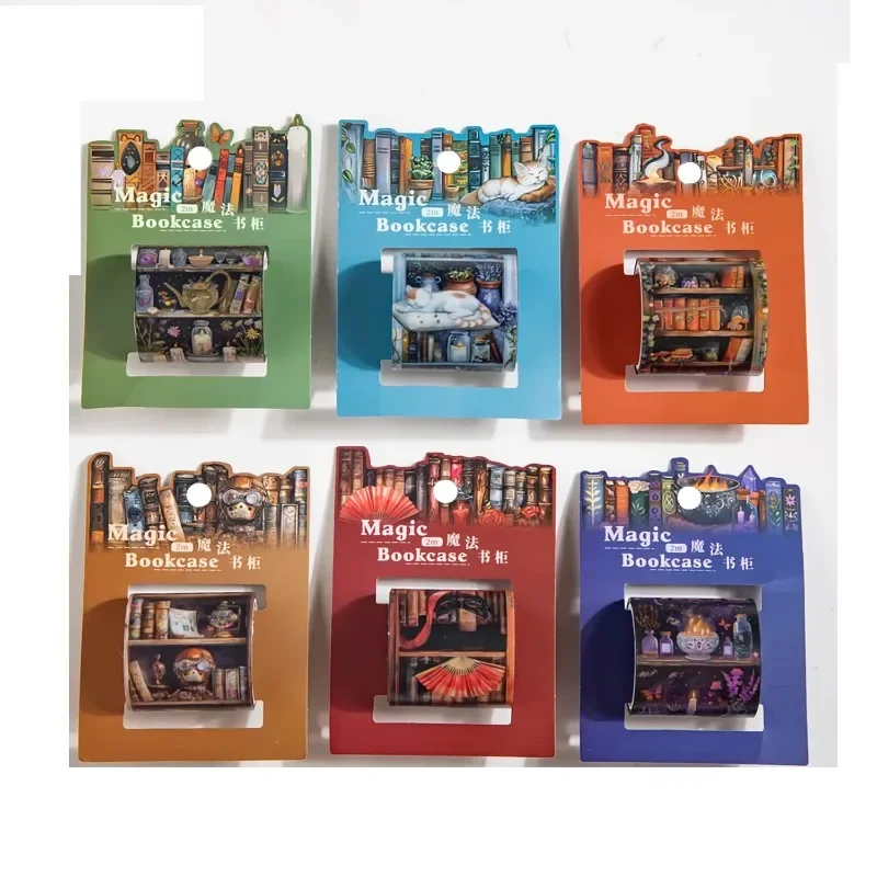 1Roll 2M Decoration Reading Adhesives Material Loop Stickers Medicine Soup Meow World PET Tape Bookcase Handbook 40mm*2m