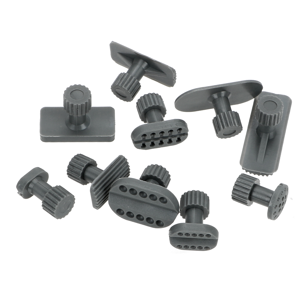 Extractor de abolladuras, ventosa, juntas de eliminación de abolladuras, junta de plástico, herramienta de reparación de automóviles, juntas de reparación de chapa de automóvil, 10 piezas por juego