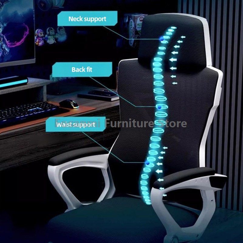 Breathable High Elastic Mesh Office Chair Comfortable Gaming Computer Chairs Adjustable Home Gamer Desk Swivel Chair Reclining