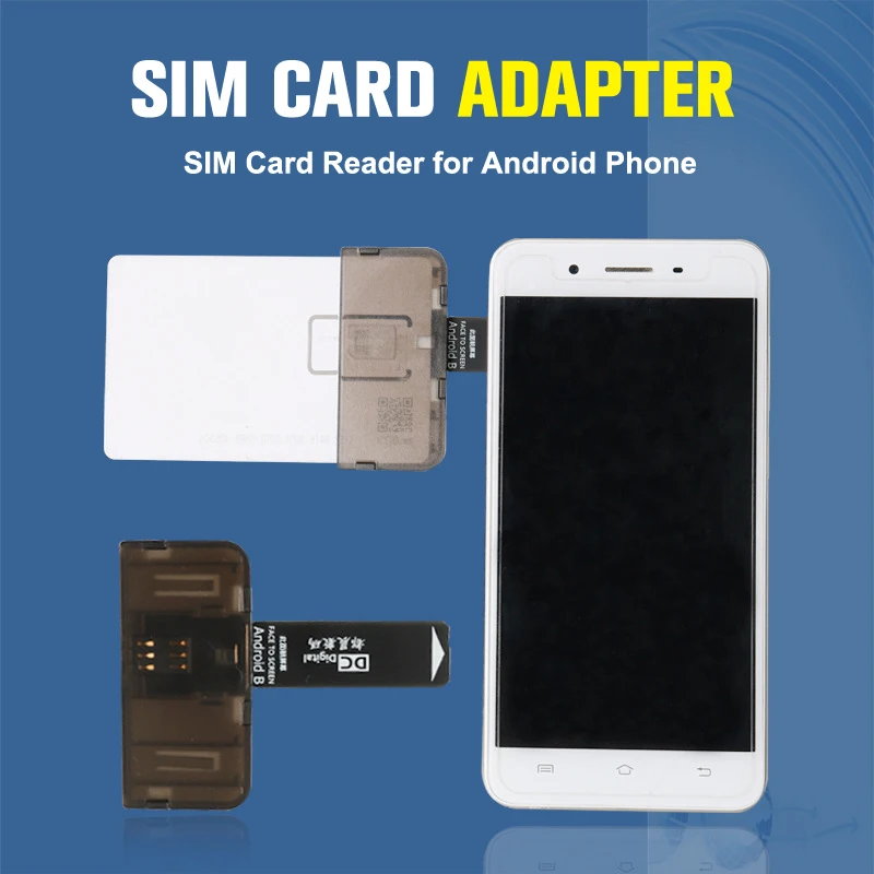 1 szt. Adapter karty SIM Czytnik kart SIM Mini SIM Nano do telefonu z systemem Android (Plug And Play) Akcesoria do telefonów komórkowych