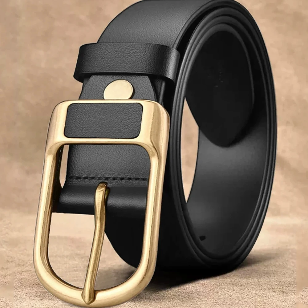 Retro PU Belt For Men Casual Business Simple Belt For Men Middle-aged And Young Men Fashionable Versatile Pin Buckle Belt