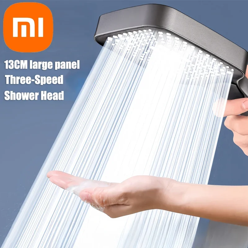 Xiaomi-panel grande de 13cm, cabezal de ducha ajustable para el hogar, cabezal de ducha de masaje de alta presión, elemento filtrante, accesorios de baño