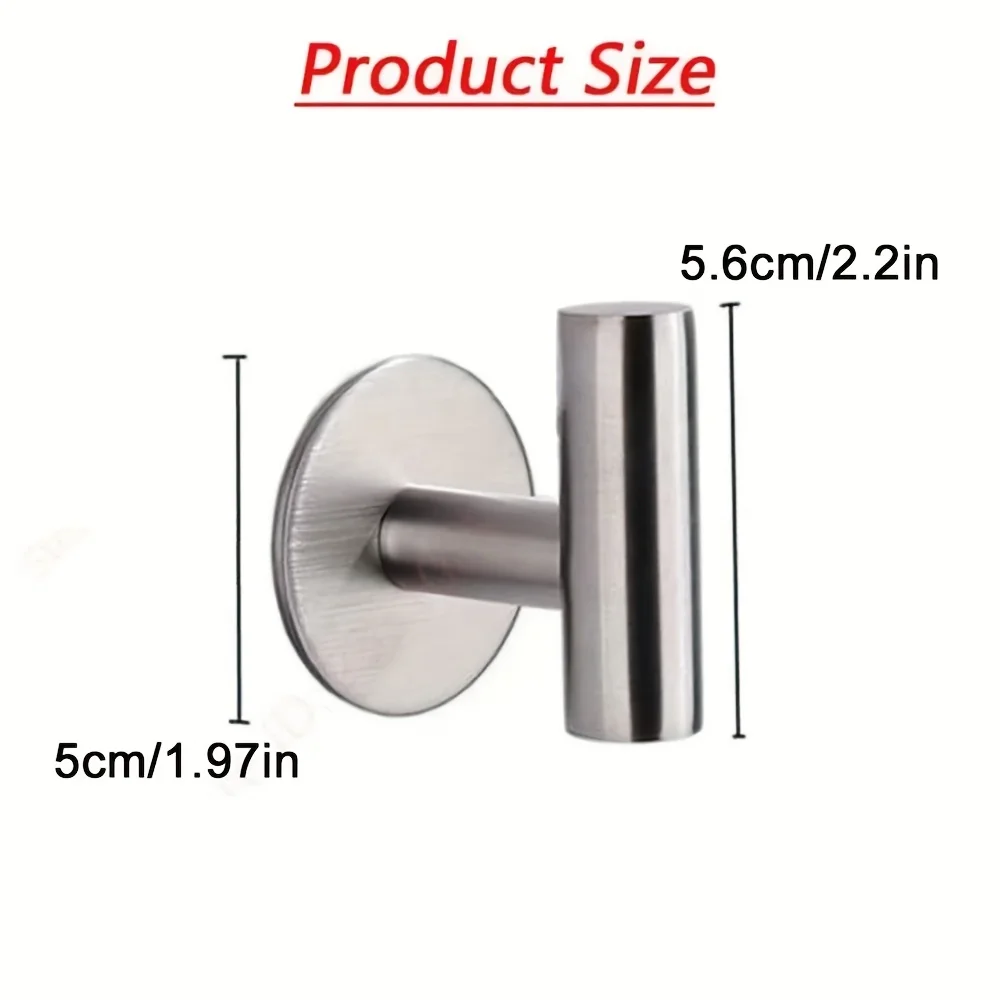 1 st, zelfklevende haak zonder ponsen, roestvrijstalen badkamerhaak, badkameraccessoires keukenorganizer