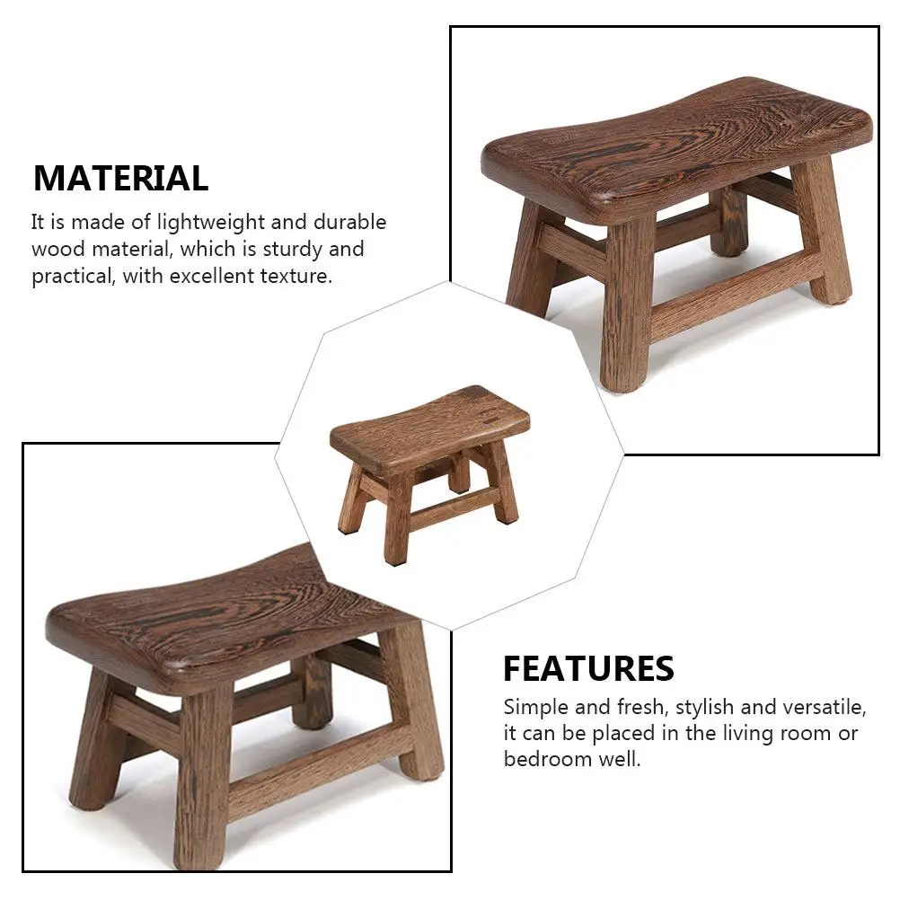 ไม้สตูลต่ํา 21 ซม.เด็กอาบน้ํา Bench น้ําหนักเบา NonSlip Stable สี่ขาเด็กรองเท้าเปลี่ยนห้องนั่งเล่น