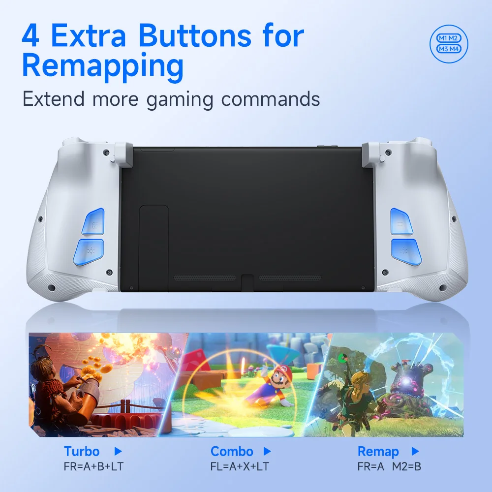 EasySMX S15 L/R Joypad Wireless RGB Controller Compatible with Nintendo Switch/OLED, 6 Axis Gyroscop, Mechanical Hall Effect