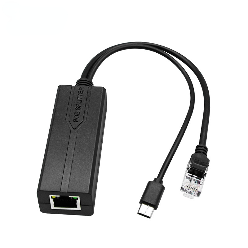 100m/1000m 48v a 5v poe divisor padrão isolado tipo-c módulo de fonte de alimentação usb divisor poe