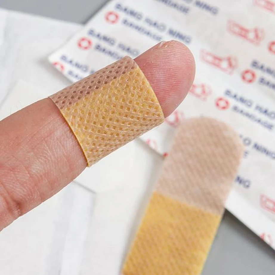 50/100 pz Impermeabile Traspirante Cuscino Adesivo Gesso Ferita Emostasi Adesivo Fascia di Primo Soccorso Garza Medica Benda fascia, aiuta