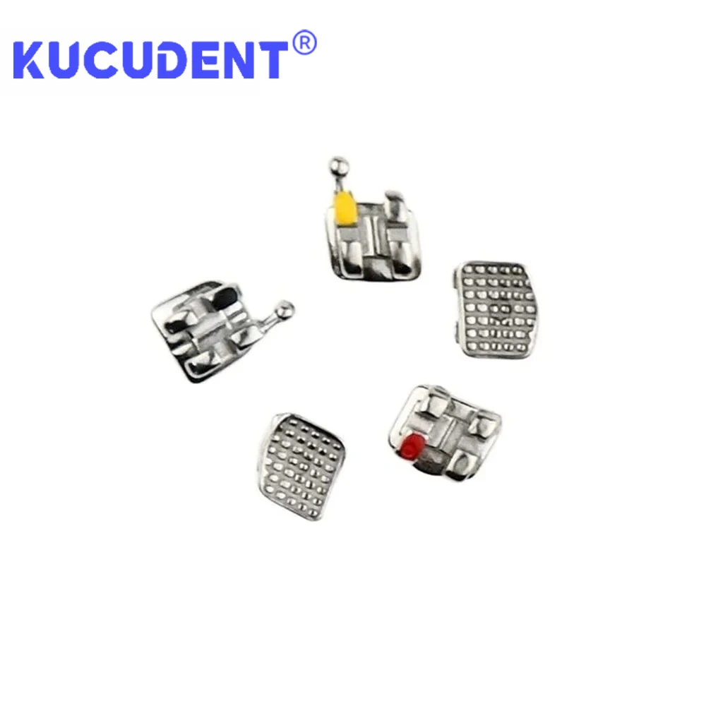 200 Stück/10 Packungen Zahnkieferorthopädische Metallklammern Mini Roth MBT Edgewis 022 mit 345 Haken Monoblock-Zahnspangen für die Zahnbehandlung