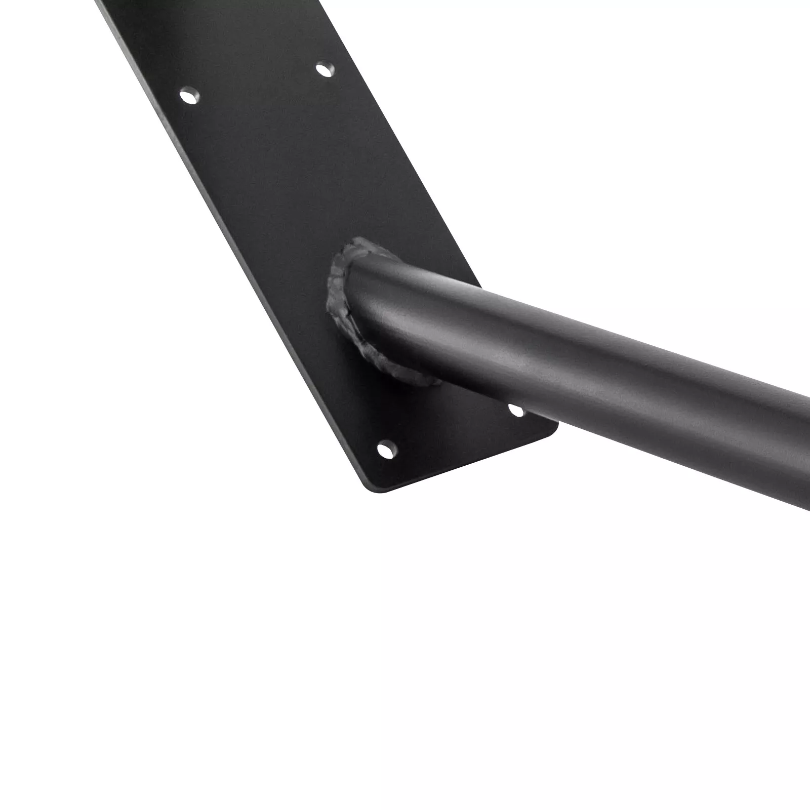 28 Inch Wall Mounted U Shaped Handrail for 1-3 Steps - 1.26" Tube Black Iron Stair Railing Handrails