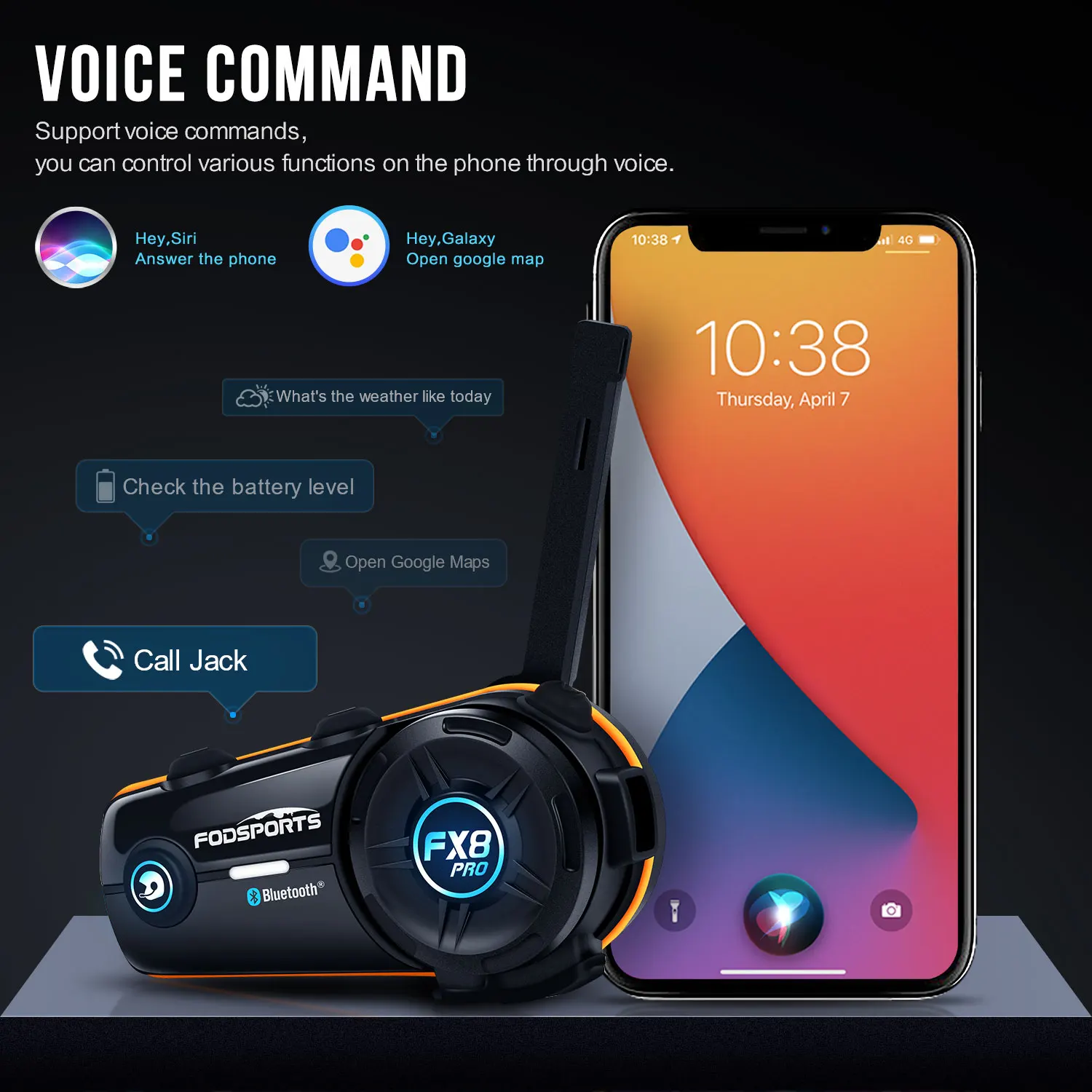 Fodsports FX8 Pro шлем гарнитура мотоцикл Bluetooth Шлем Интерком, 8 всадник, Интерком и музыкой в то же время, FM радио.
